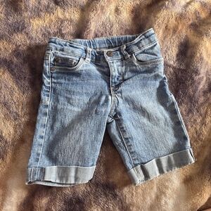 Arizona Jean Company Light Blue Denim Roll-Cuff Kids Shorts